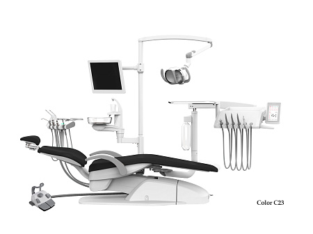 SILVERFOX 8000C-CRS0 Compact – Стоматологическая установка с нижней подачей, без гидроблока и с мягкой обивкой