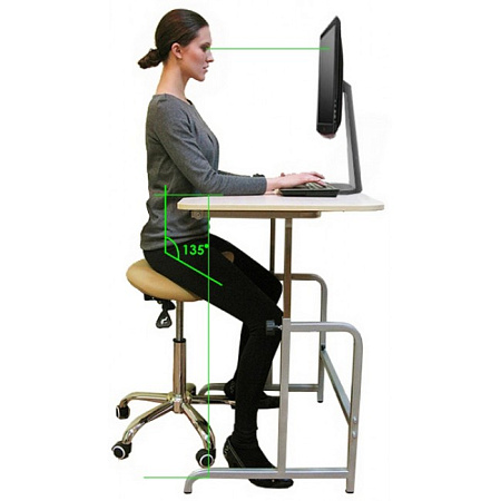 SmartStool S03B - эргономичный классический стул-седло со спинкой