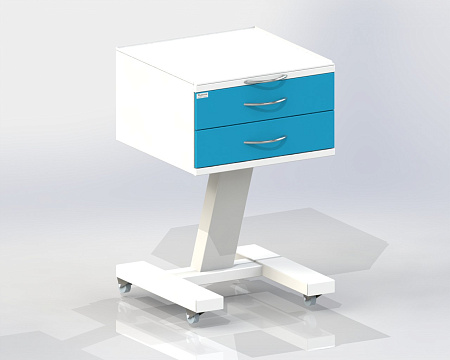 ВИТАЛИЯ С2 — Медицинская подкатная тумба с двумя ящиками